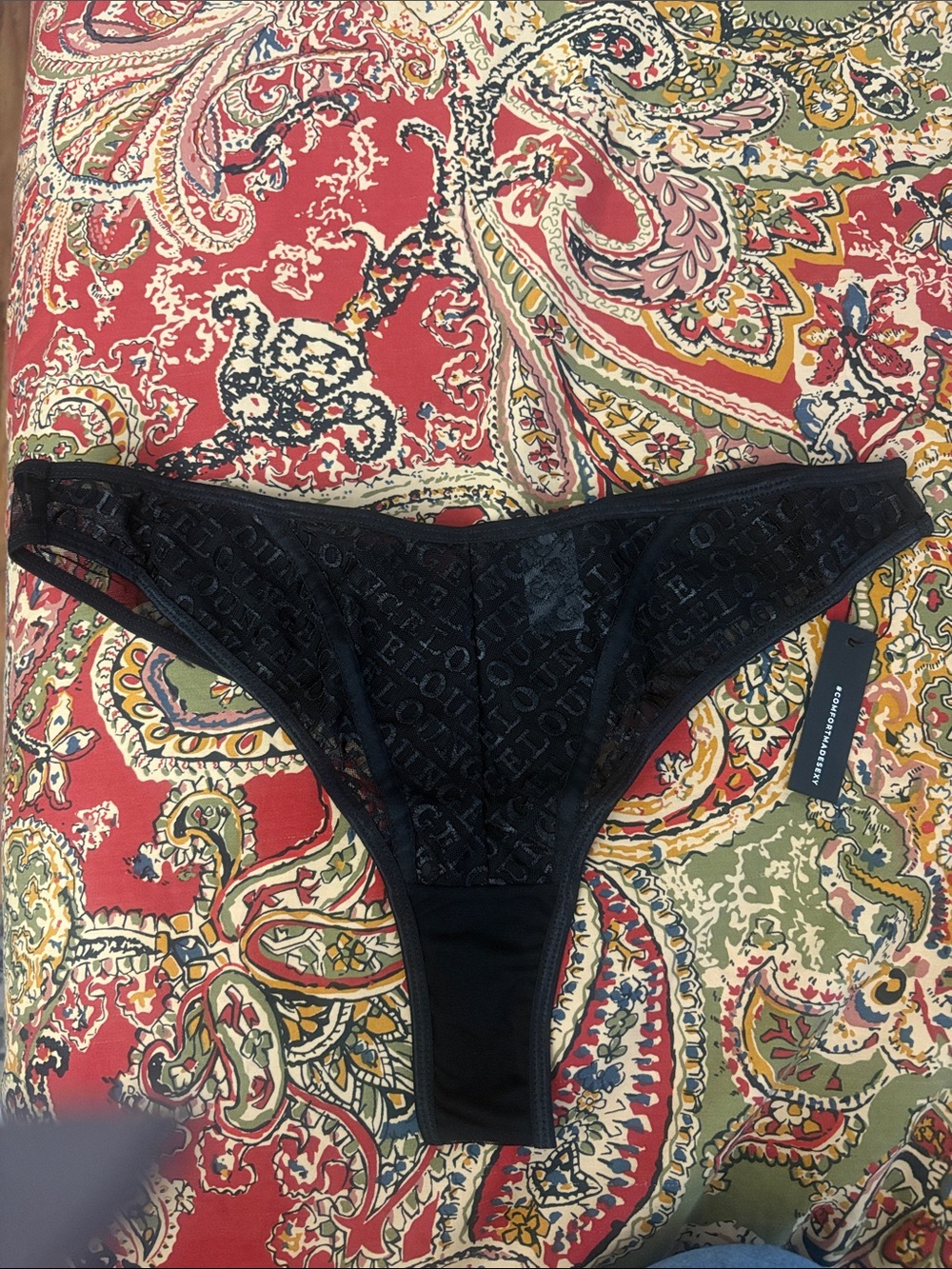 Black Logo thong L new lounge